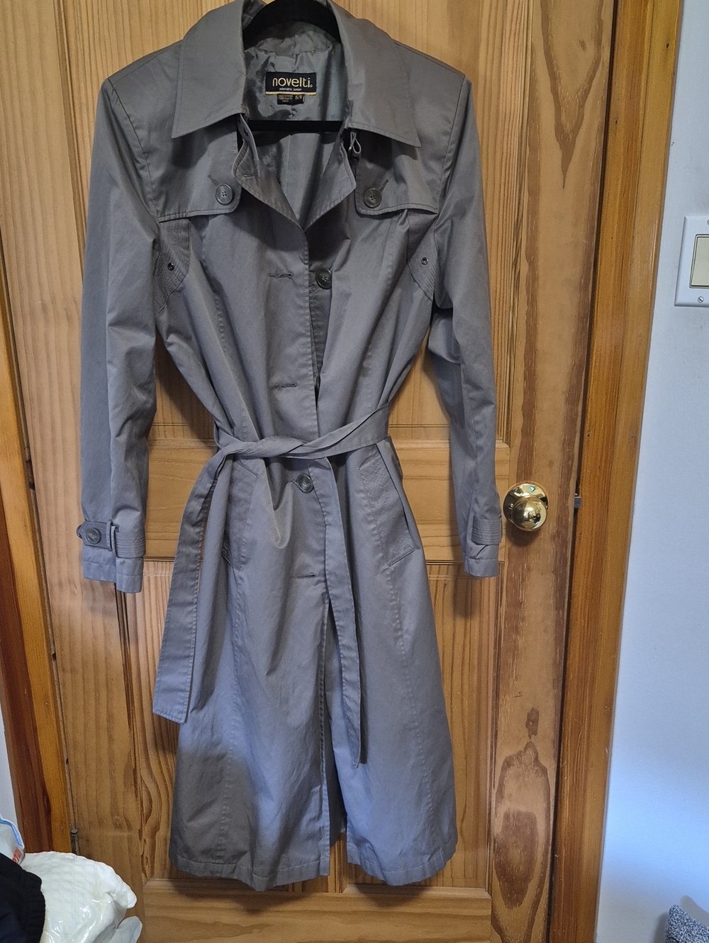 Green Trench Coat with Belt